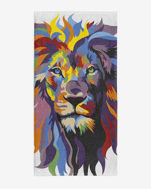 Otso Microfiber Be A Lion Handtuch weiß/rosa/blau