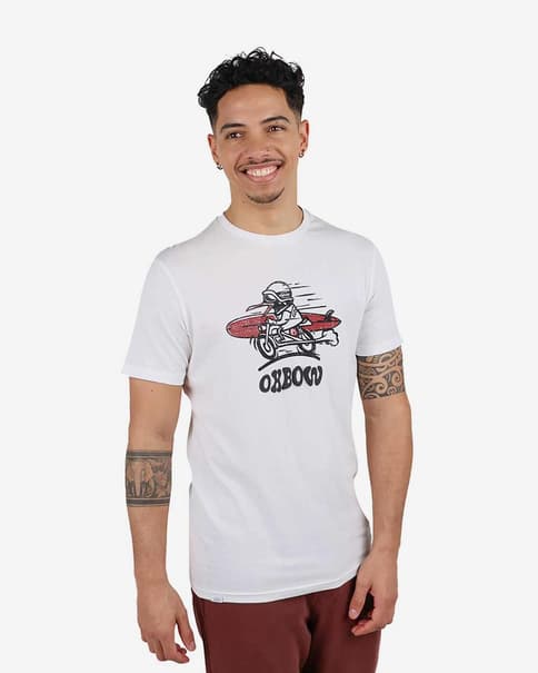 Oxbow Touet t-shirt white black red