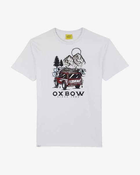 Oxbow Treck t-shirt white black red
