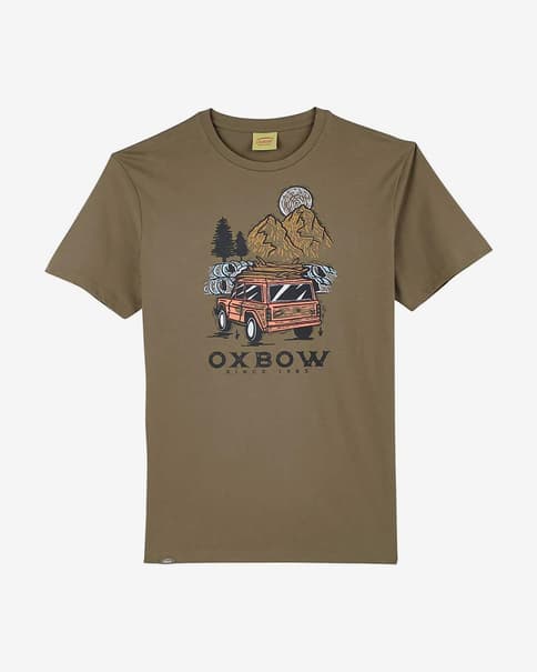 Oxbow Treck T-shirt brown black orange