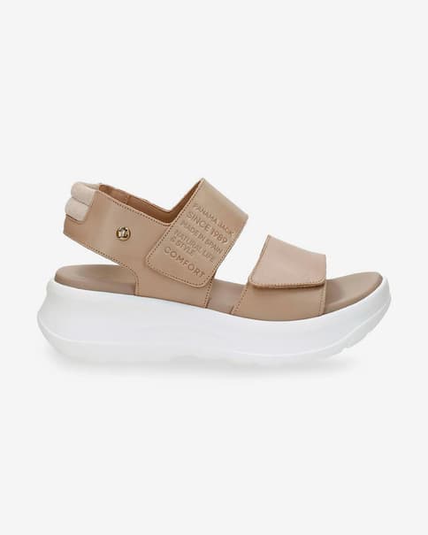 Sandalias Panama Jack Noah marrón claro mujer