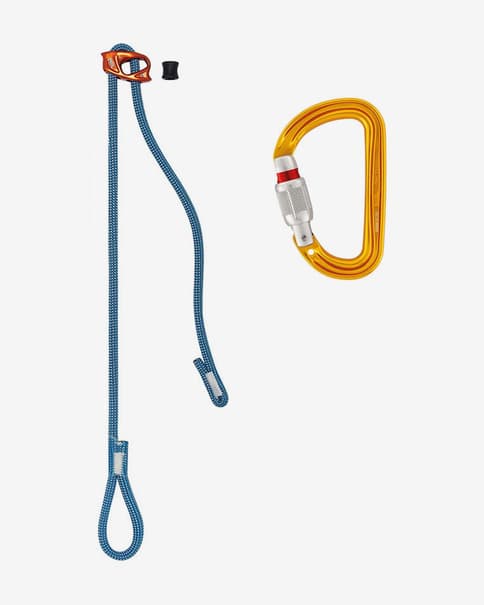 Petzl Connect Adjust Lanyard + Petzl Sm'D Screw-Lock Carabiner