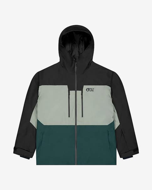 Chaqueta con capucha Picture Object negro mate gris verde