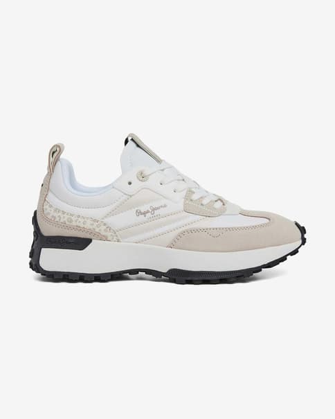 Pepe Jeans Lucky Print Damen Sneaker weiß/beige