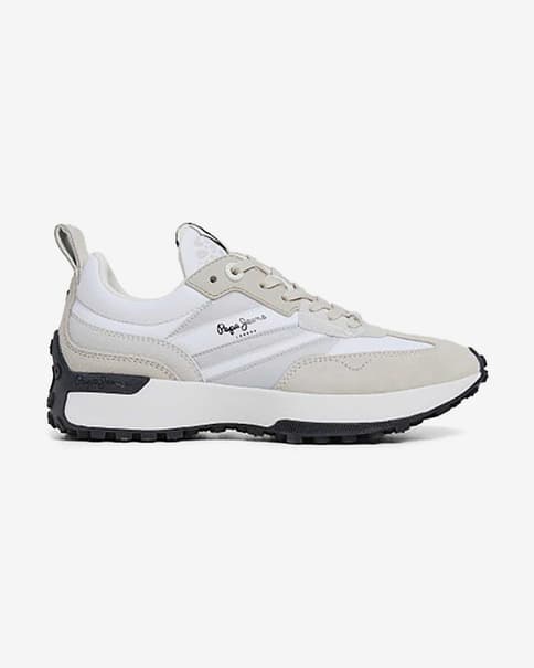 Zapatillas Pepe Jeans Lucky Top blanco beige gris mujer
