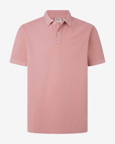 Polo Pepe Jeans New Oliver manga corta rosa claro