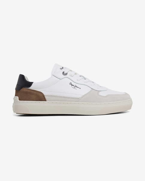 Pepe Jeans Camden Nature Sneaker weiß/beige/braun