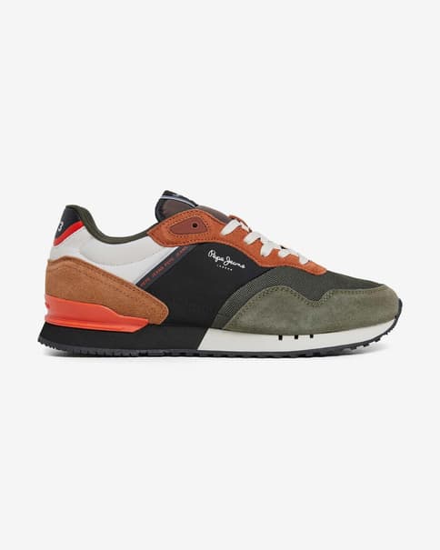 Pepe Jeans London Grade Sneaker grün/schwarz/orange