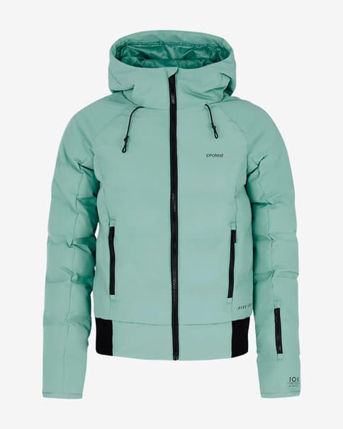 Chaqueta con capucha Protest PRTAlysumi verde claro negro mujer