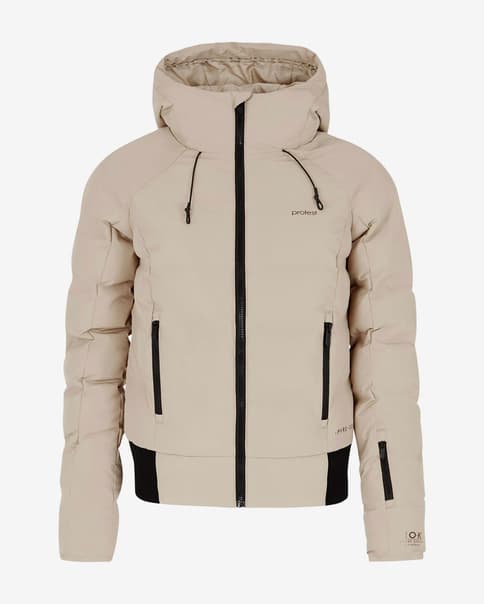 Chaqueta con capucha Protest PRTAlysumi beige claro negro mujer