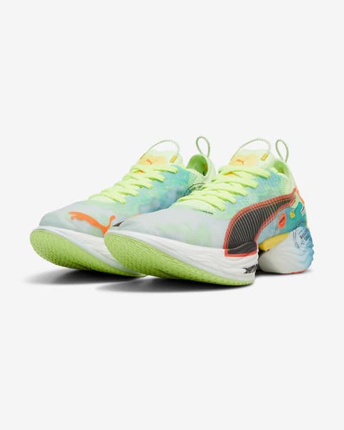 Zapatillas Puma FAST-R NITRO Elite 2 Marathon Serie verde azul naranja mujer