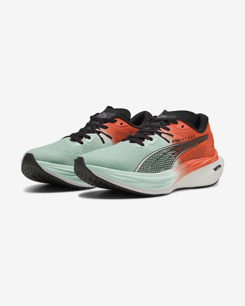 Ténis Puma Deviate NITRO 3 HYROX AH25 turquesa laranja preto