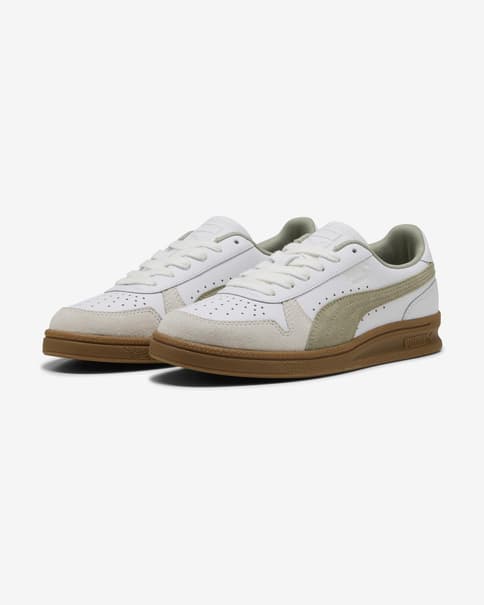 Zapatillas Puma Indoor blanco beige verde