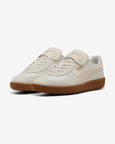 Zapatillas Puma Palermo Premium beige blanco rosa claro