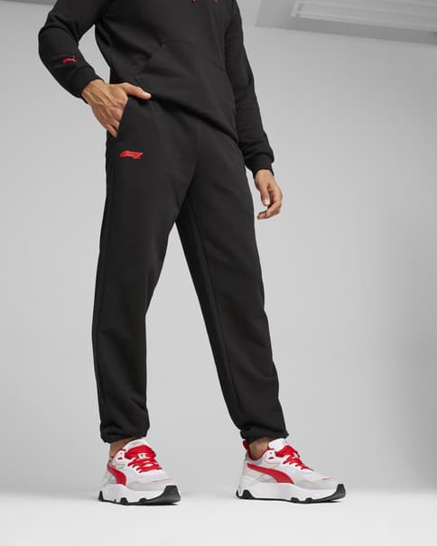 Pantalón largo Puma F1 Essential negro rojo