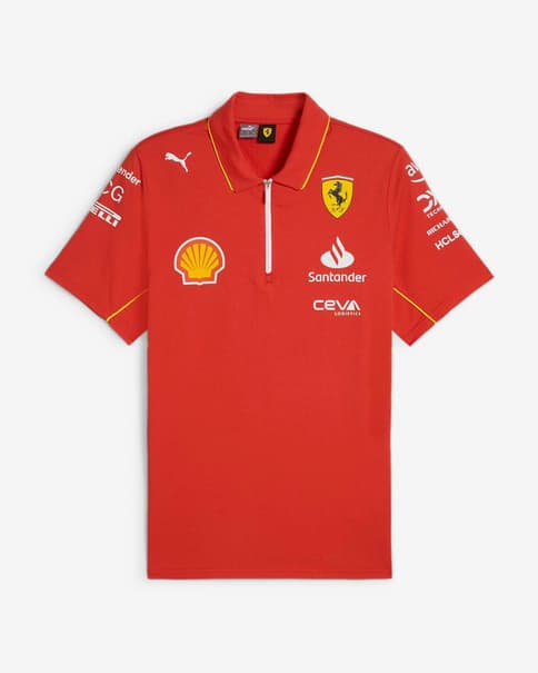 Polo Puma Scuderia Ferrari Team manga corta rojo