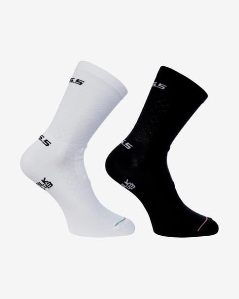 Pack calze Q36.5 nero bianco chiaro (2 paia)