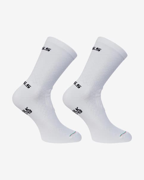 Pack calze Q36.5 Ultra Long bianco logo nero (2 unità)