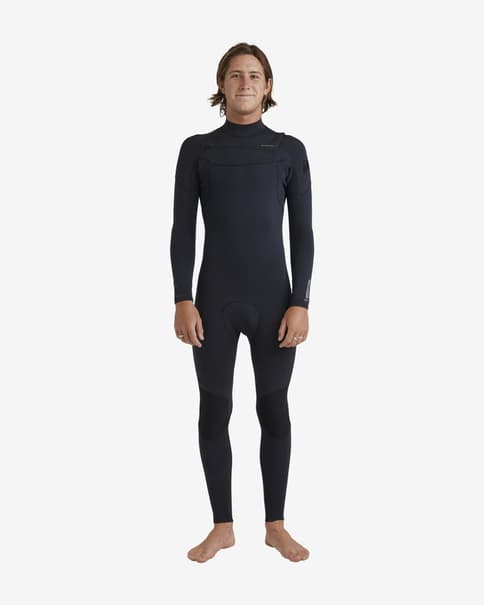 Traje de neopreno largo Quiksilver Everyday Sessions 4/3 mm chest zip negro intenso
