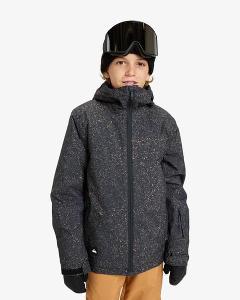 Chaqueta con capucha Quiksilver Mission Printed negro infantil