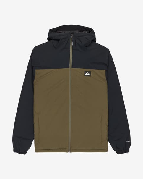 Chaqueta con capucha Quiksilver Overcast 3K Insulated verde negro