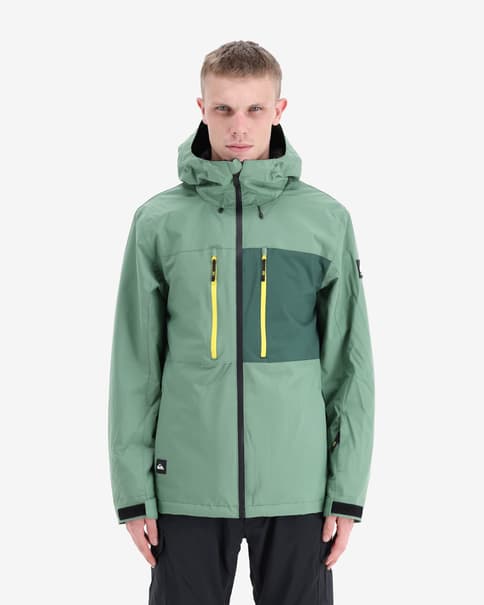 Chaqueta con capucha Quiksilver Sycamore Solid 20K verde menta