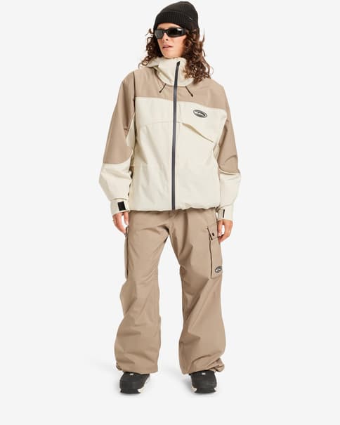 Chaqueta con capucha Quiksilver Radicalo 20K beige blanco