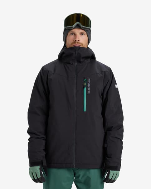 Chaqueta con capucha Quiksilver Titano negro