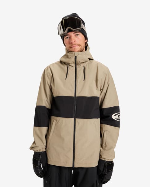 Chaqueta con capucha Quiksilver High In The Hood beige negro