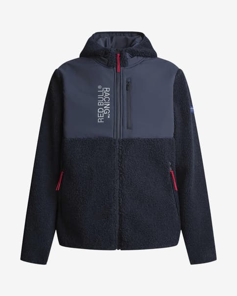 Chaqueta con capucha Red Bull Racing x Pepe Jeans Sherpa Fleece Hybrid azul marino