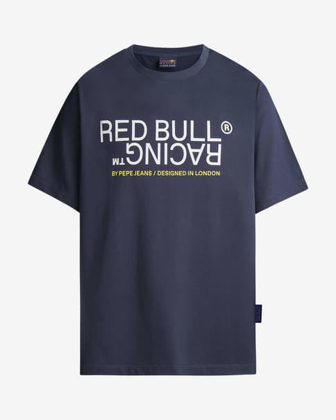 Camiseta Red Bull Racing x Pepe Jeans Graphic Reflect manga corta azul marino blanco