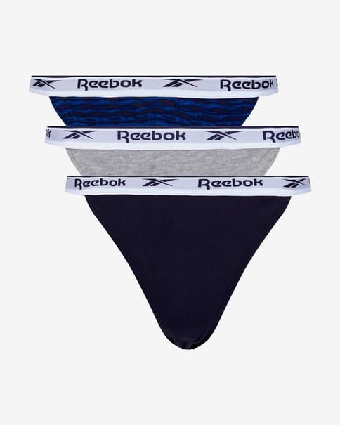 Tanga Reebok Verna negro gris azul (3 unidades)