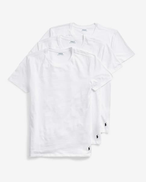 Camiseta Ralph Lauren Slim Fit manga corta blanco (3 unidades)