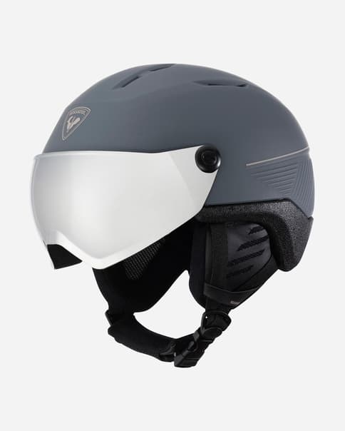 Casco Rossignol Fit Impacts 2026 gris oscuro con lente espejada gris