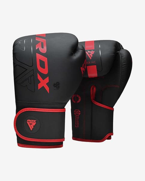 Guantes RDX Boxing F6 negro puro rojo