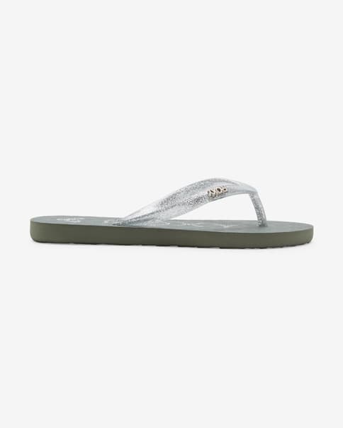 Chanclas Roxy Viva Sparkle gris infantil