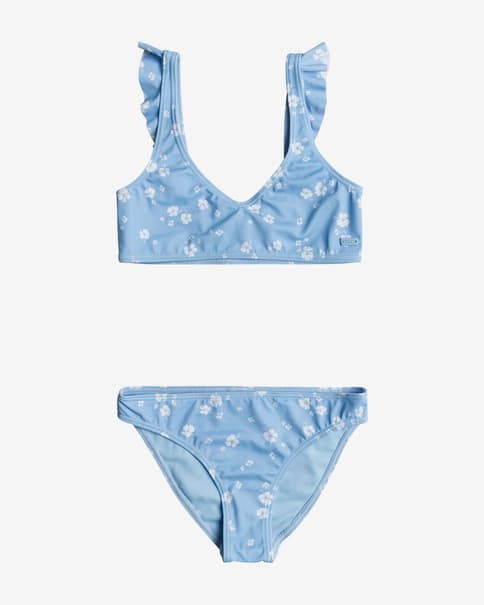 Bikini Roxy Dreamer azul blanco niña