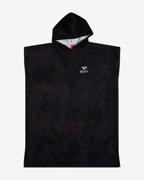 Poncho Roxy Sunny Joy negro blanco mujer