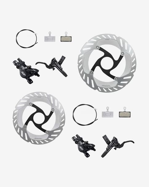 Kit de frenos de disco hidráulico Shimano XT M8100 + Discos Center Lock