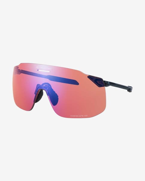 Shimano S-phyre Glasses Absolute Black Orange with Transparent Polyamide Lenses