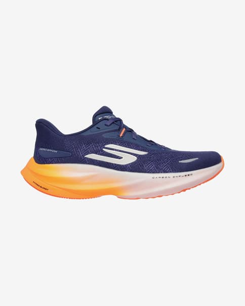 Zapatillas Skechers Aero Spark azul marino naranja