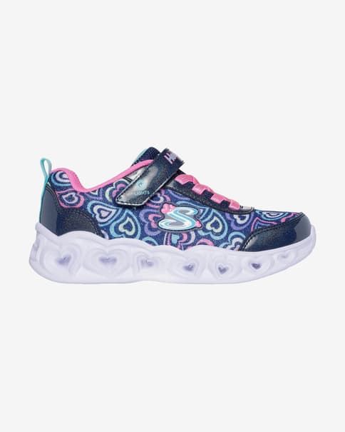Zapatillas Skechers HEART LIGHTS - BOOGIE LOVE azul oscuro rosa niña