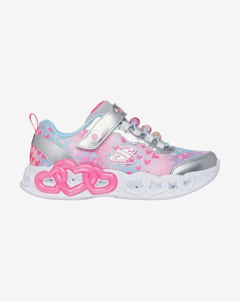 Zapatillas Skechers INFINITE HEART LIGHTS rosa niña