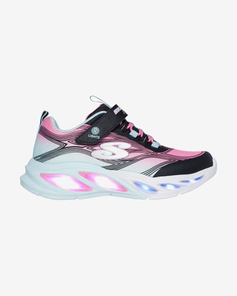 Zapatillas Skechers COSMIC GLOW negro rosa azul niña