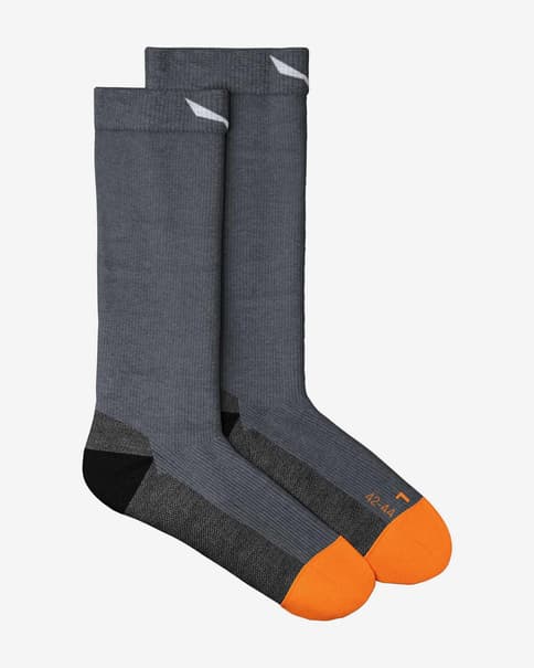 Calcetines Salewa MTN TRN AM Crew gris naranja