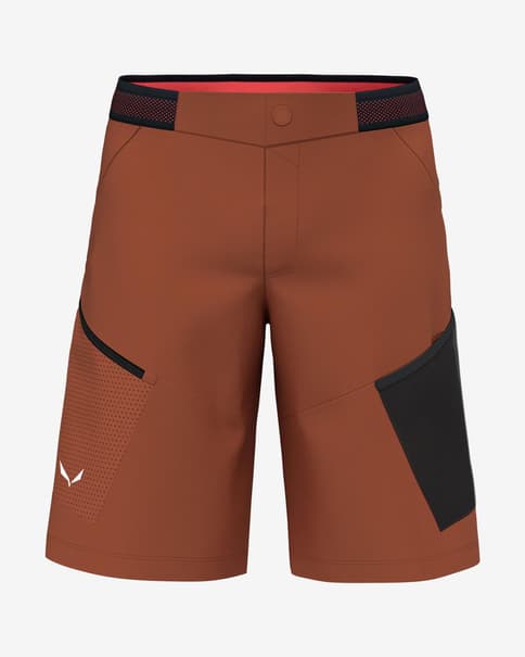 Pantalón corto Salewa Pedroc Cargo 3 Durastretch marrón anaranjado negro
