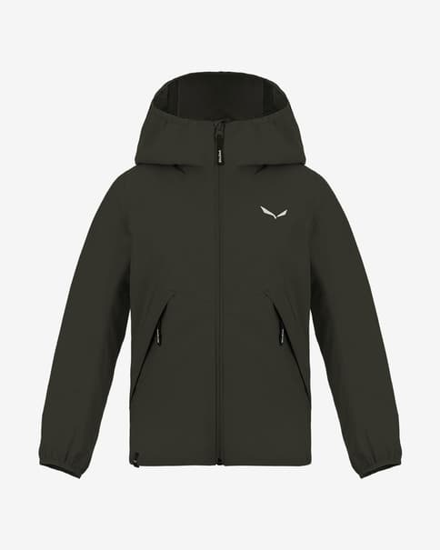 Chaqueta con capucha Salewa Puez Aqua Powertex 2.5L negro infantil