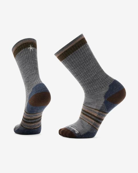 Calcetines Smartwool Athletic Stripe Crew gris oscuro