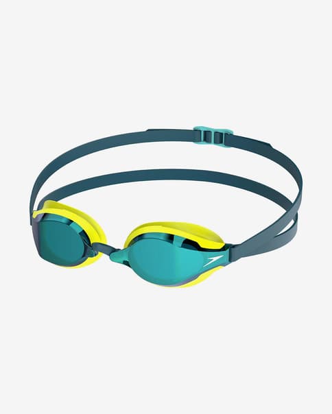 Occhialini da nuoto Speedo Fastskin Speedsocket 2 blu verde con lenti specchiate blu turchese