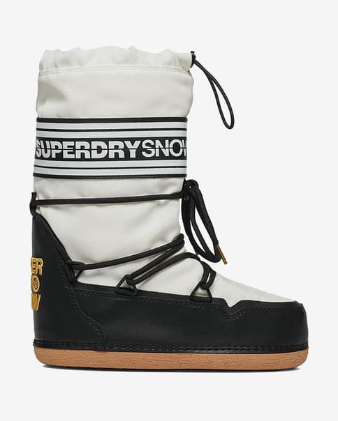Botas Superdry Snow blanco negro mujer